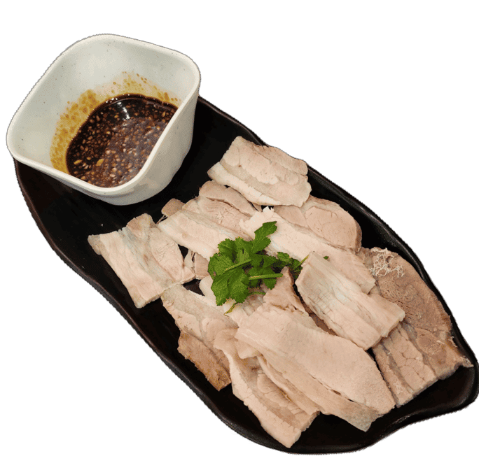 辣蒜泥白肉sliced pork belly with spicy sauce